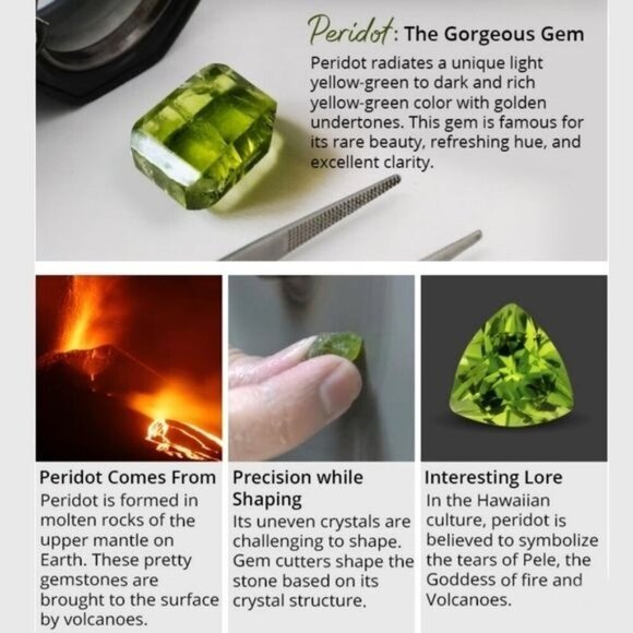 Peridot ✦ Criss-Cross Band ✦ Sterling Silver Ring 6 NWOT Elegant Gemstone - Picture 8 of 8